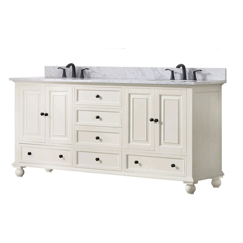 Three Posts™ Magruder 72" Double Bathroom Vanity Base Only & Reviews ...